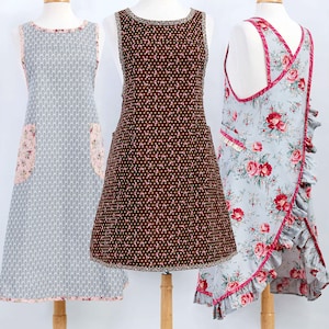 K4301 Kwik Sew 4301 ou S9312 Simplicity 9312 Patron de couture Tabliers cache-cœur pour femme 3 modèles Tailles TP-XL Tour de poitrine 83-107 cm Tablier