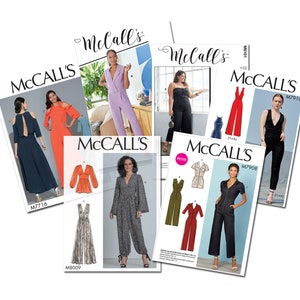 Jumpsuit Romper Sewing Pattern Women &quot;Your Choice&quot; McCall&#39;s M7728 McCall&#39;s M7910 M8046 M7908 M7909 M8009 M8101 M8153 McCall&#39;s M8183 M8154
