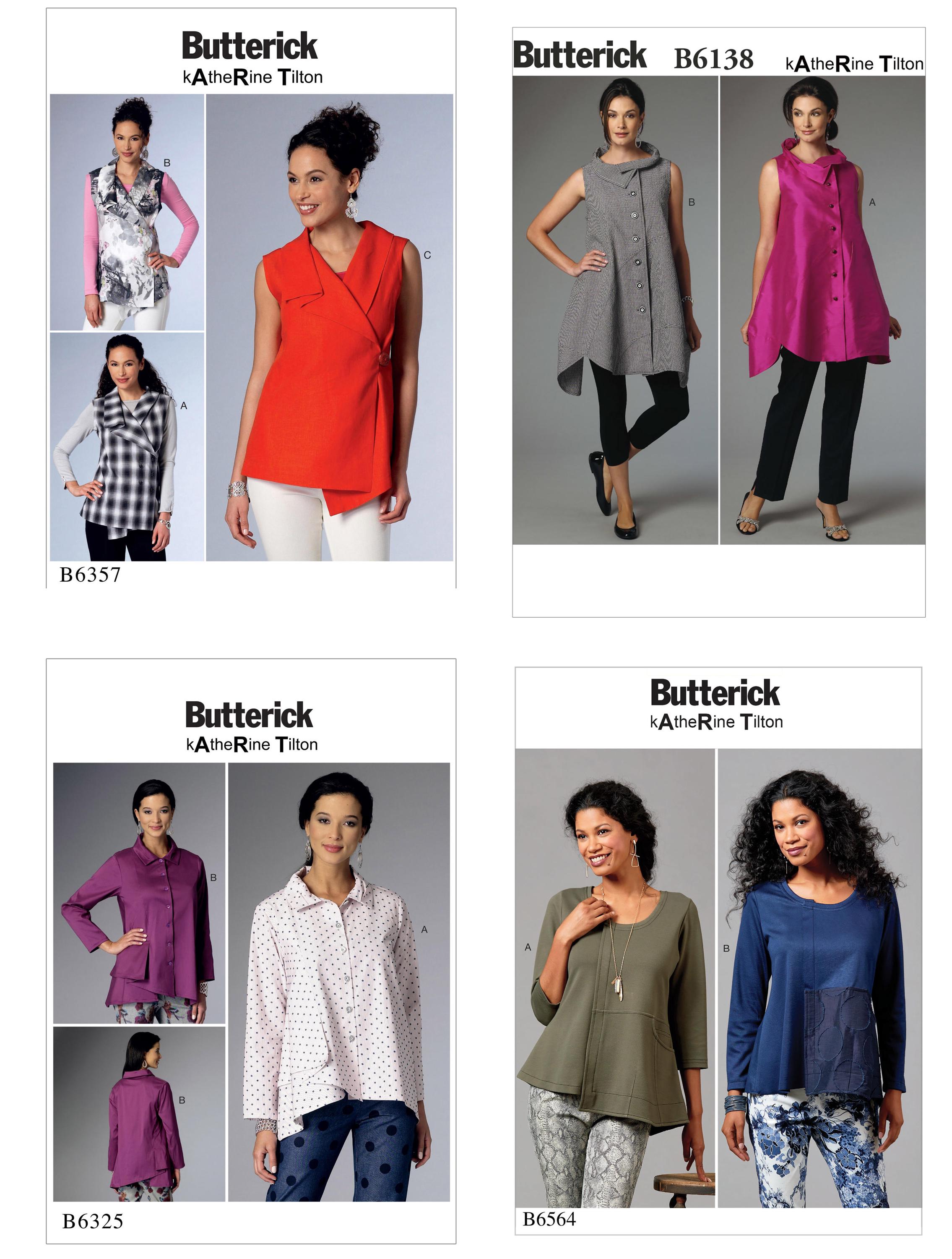 NEW Sewing Pattern Misses' Top Katherine Tilton EASY Butterick  6357 6564 6325 6138 Your Choice