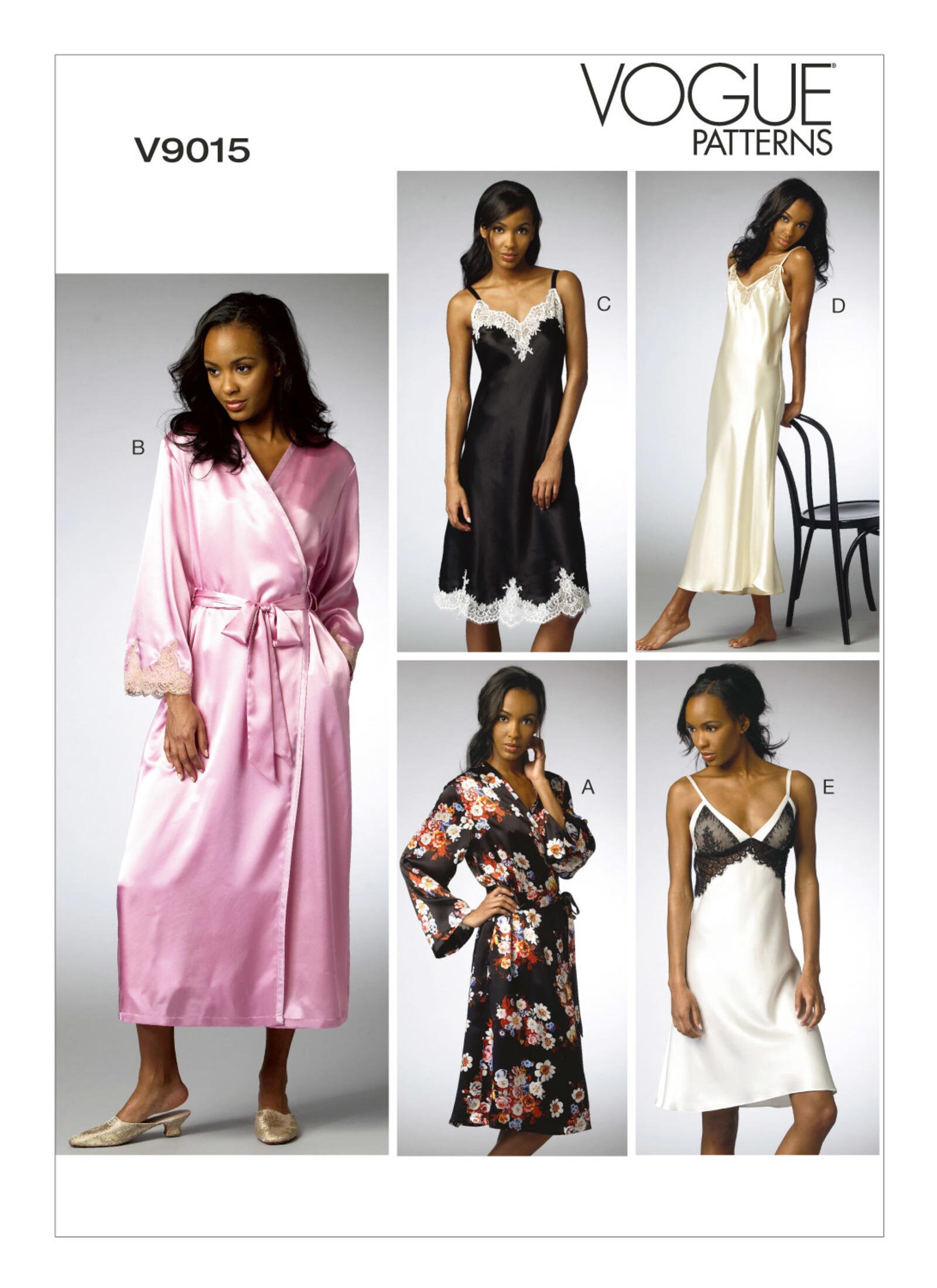 OOP Sewing Pattern Misses' Wrap Robe Chemise Contrast - Etsy