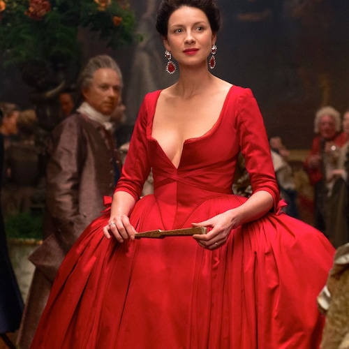 Custom-made classic dress 衣装 S8411 Sewing Pattern Georgian Misses' Costume Court Red Gown