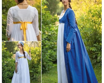 S8941 Sewing Pattern Misses Historical 1812 Costume Dress Overdress Sense and Sensibility Regency Jane Austen Pride and Prejudice
