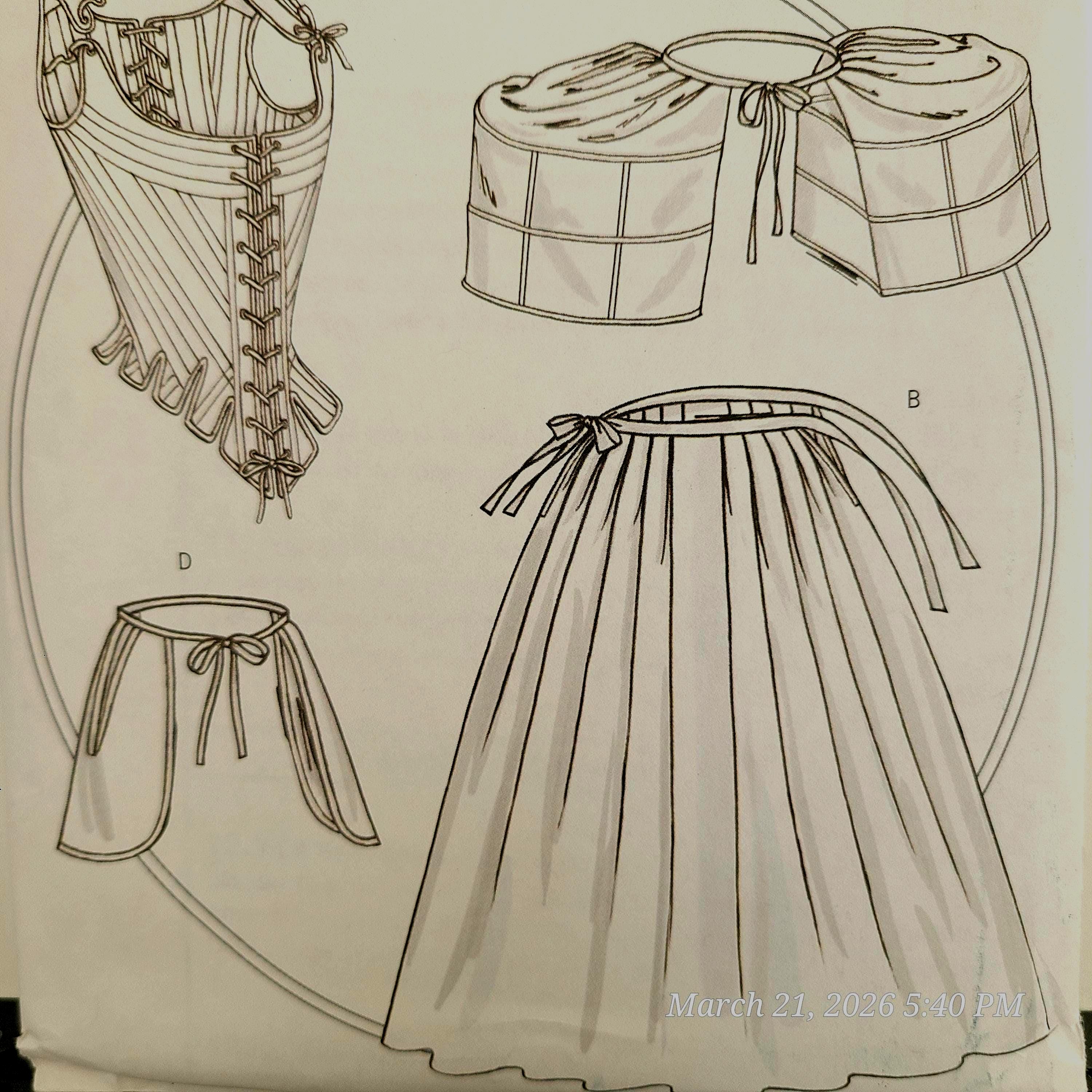 NEW OOP Sewing Pattern Misses' Corset Historic Elizabethan Renaissance ...