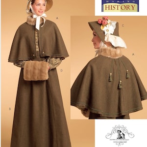 B5265 OOP Sewing Pattern Misses Historical Victorian Era Costume Skirt Cape Hat Sizes 6-12 Butterick 52665 31664424444