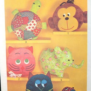 VTG UNUSED Sewing Pattern Animal Pillows Craft Simplicity Dog Turtle ...