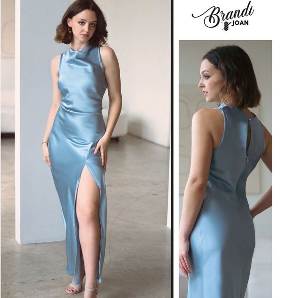 M8446 Sewing Pattern Misses' Formal Dress Thigh Leg Slit Brandi Joan Designer Sizes 4-12 or 14-22 McCall's 8446