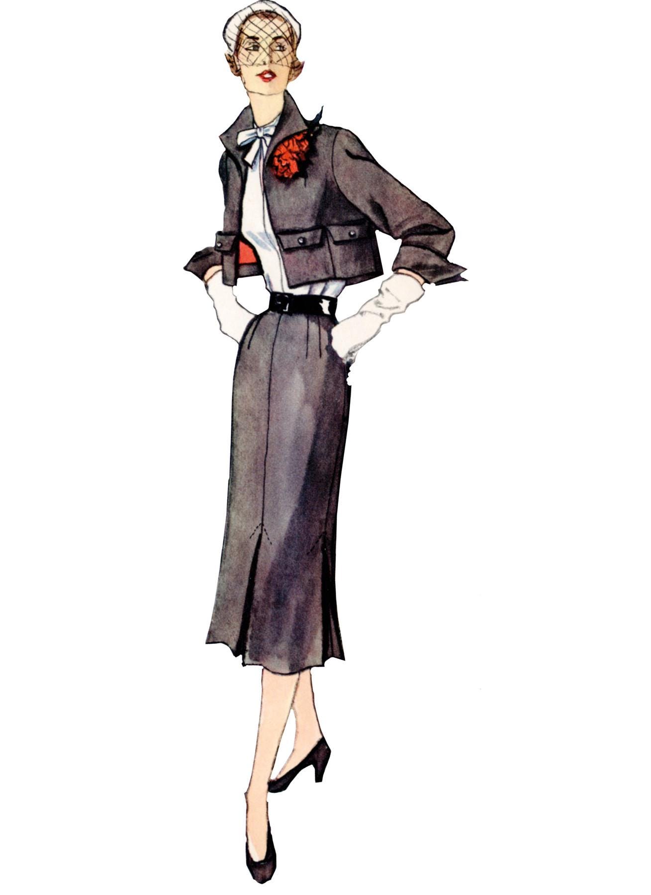 S3083 Sewing Pattern 1950's Vintage Misses' Designer's Dress and