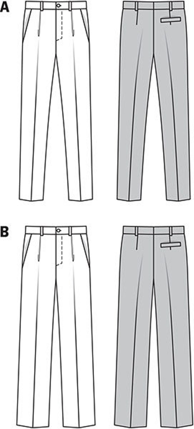 Burda 7022 Sewing Pattern Men's Slacks Dress Pants | Etsy