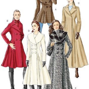 V1971 Sewing Pattern Misses&#39; Lined Fitted EASY Coats Vogue 1971 Basic Design Sizes 6-14 or 14-22