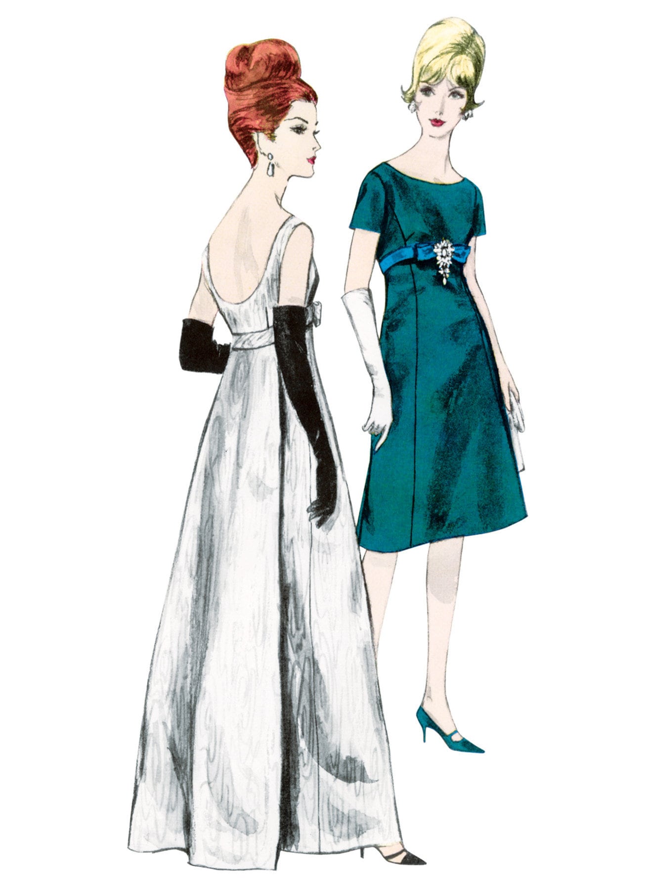 open lace back dress 50s Fit N Flare Cocktail Party Dress w/ Cummerbund Sash Formal Prom Petite  Sewing Pattern Simplicity 1965 B31 main image 0
