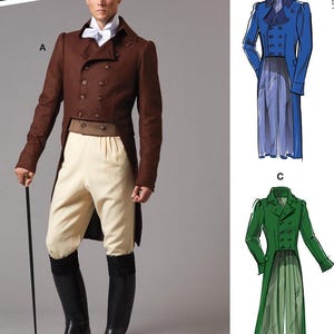 NEW M8135 Sewing Pattern Men&#39;s Costume Jacket Regency Sizes 38-44 or 48-52 McCall&#39;s 8135