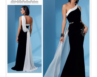 V1616 Vogue 1616 SEWING PATTERN Designer Bellville Sassoon Special Occasion Prom Dress Formal New Year Party Dress Sizes 6-14 or 14-22  **