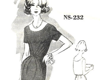 Spadea NS-232 Bust 35" Size 12 Vintage 1960s Sewing Pattern Couture by British Lachasse Dresses Complete