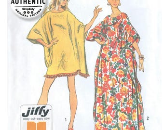 NEW Sewing Pattern Caftan Vintage 1970s Design Simplicity EASY Jiffy