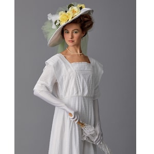 B6610 Sewing Pattern Misses Historical Edwardian Victorian Era Costume Dress Hat Sizes 6-22 Butterick 6610 31664476627 31664476634