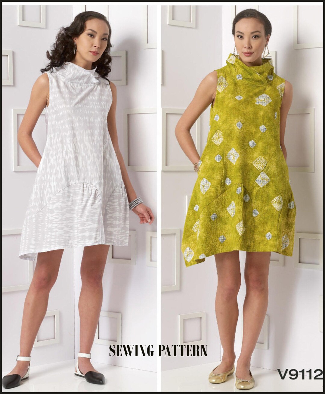 V9112 Vogue 9112 Sewing Pattern EASY Designer Marcy Tilton Dress Sizes ...