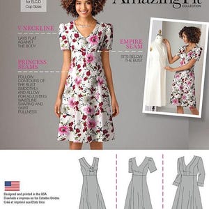 Nuevo patrón de costura descatalogado para vestidos de mujer, tallas 20W-28W.