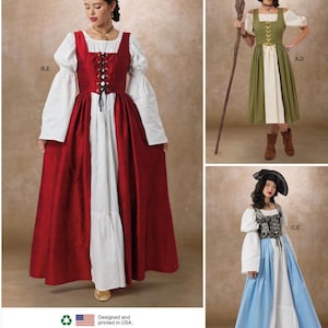 NEUES Schnittmuster Misses Kostüm Fantasy Renaissance Grössen 18-26 Schlichtheit