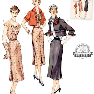 S3083 Sewing Pattern 1950's Vintage Misses' Designer's Dress and