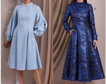V1983 SEWING PATTERN Misses' Lined Dresses Sizes 6-14 or 16-24 Vogue 1983