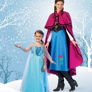 M7000 Sewing Pattern Misses&#39; Frozen Elsa Ana Disney Costumes New FF