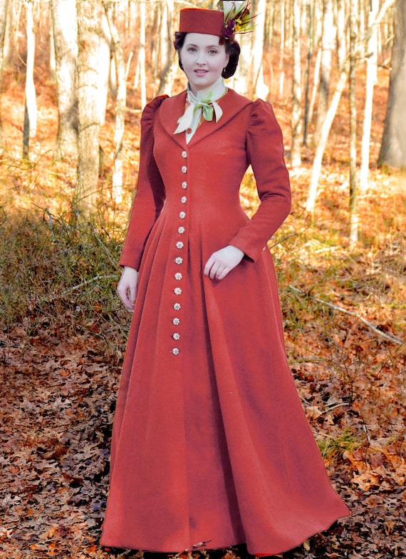 M8123 Sewing Pattern Victorian Historic Misses' Costume Long Coat