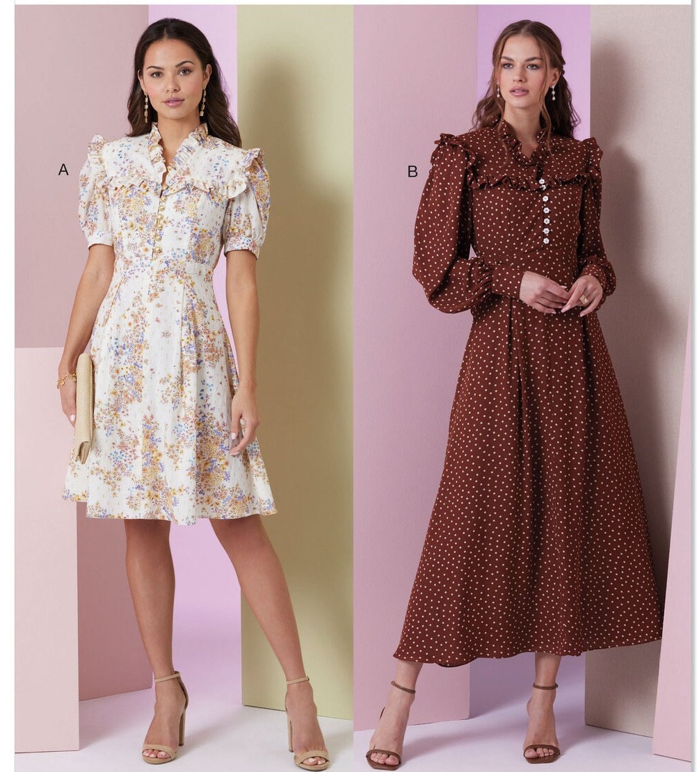 V2005 Sewing Pattern Misses' Dress Sizes 6-14 or 14-22 Vogue