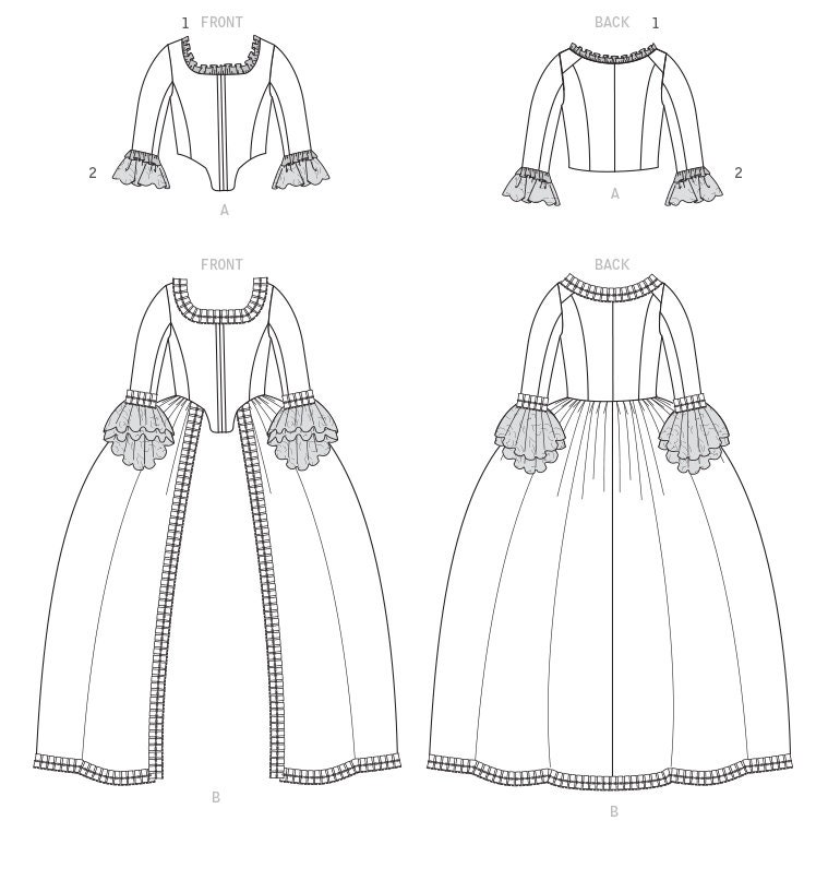 M7965 Sewing Pattern Historic Misses' Costume Etsy