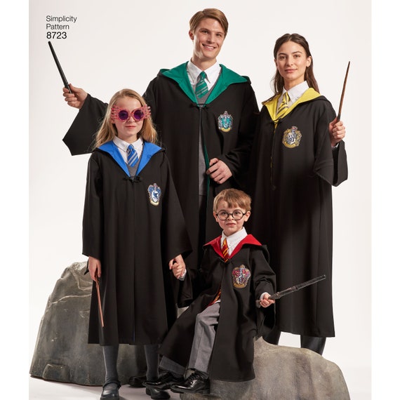 S8723 Patron de couture Costume Harry Potter Unisexe Enfant/Ado Poitrine  23-34 58-87 cm & Adulte/Ado Poitrine 30-48 Tailles XS-XL Simplicité 8723 -   France