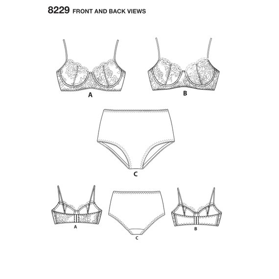 Simplicity S8229 Misses' Underwire Bras and Panties – Fabricville