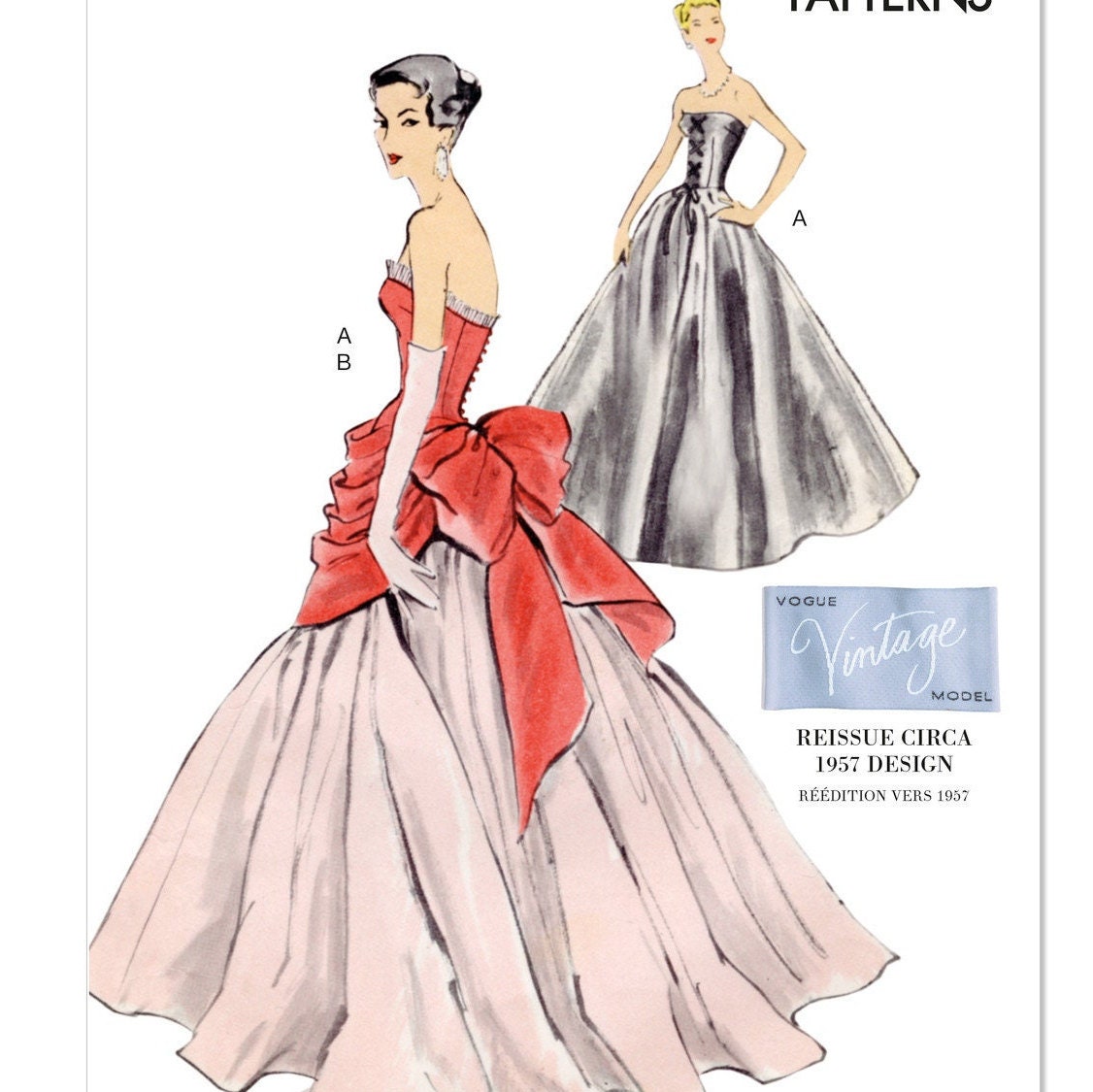 高価値 1931 Vogue V1931 Sewing Misses Design 1950's Vintage Pattern 女性情報誌