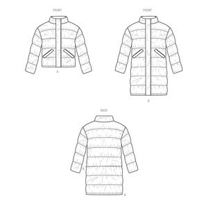 OOP Sewing Pattern Men's Puffer Coat Sizes 34-42