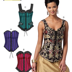 B5662 Sewing Pattern Victorian Historic Costume 4 Corsets Steampunk Sizes 6-14/14-20 Butterick 5662  OOP 316644403883