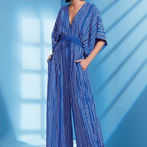 V1617 Vogue 1617 Sewing Pattern Designer Original Zandra Rhodes Kimono Sleeve Very Loose-Fitting Jumpsuit 3166451716