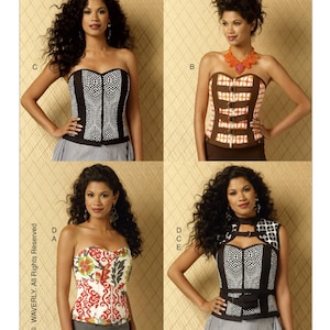 B6151 Sewing Pattern Victorian Historic Costume 4 Corsets Steampunk Sizes 6-14/14-22 Butterick 6151  OOP 31664459026 31664459019