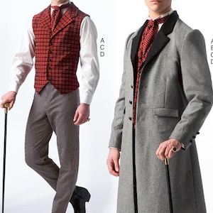M7003 Sewing Pattern Men&#39;s Costume Victorian Jacket Pants Sizes Sm-XXl McCall&#39;s 7003