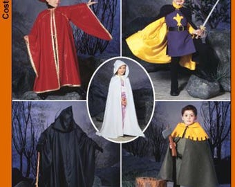 S5520 Sewing Pattern Kids' Medieval Renaissance Costumes Princess ...