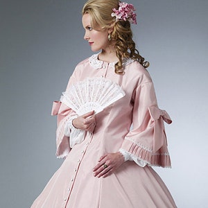 B5543 Naaipatroon Historische burgeroorlog jaren 1860 Gone with the Wind Melanie-jurk maten 6-12 of 14-20 Butterick 5543 OOP