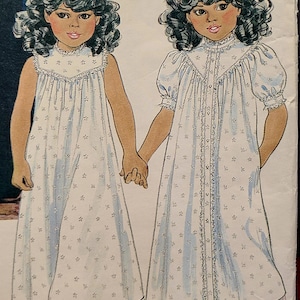 VTG Unused V2846 Sewing Pattern Child Girls Nightgown Robe Vogue 2846 Size 4 FF
