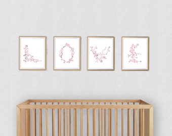 Love Molecules- Instant Printable Download- neurotransmitters and hormones associated with feeling love- science art for nursery baby