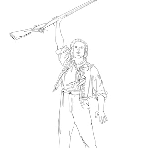 Les Mis Line Art Poster