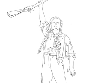 Les Mis Line Kunst Poster