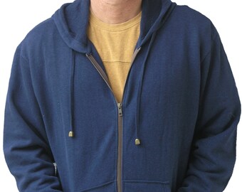 hemp zip up hoodie
