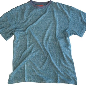 Dash Hemp Emerald Bay Dual Yarn-dyed &quot;Heather&quot; Hemp Tee, Short Sleeve