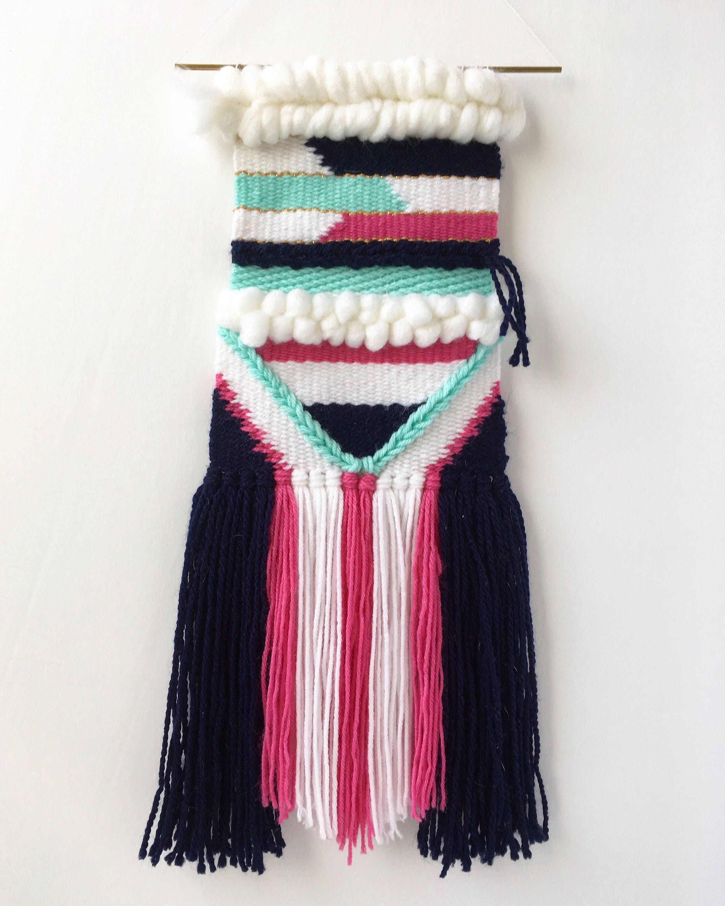 Wall Hanging Tapestry // Boho Woven Wall Hanging // Textile Fiber Art