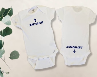 Intake Exhaust Baby Bodysuit: Car Mechanic Gift