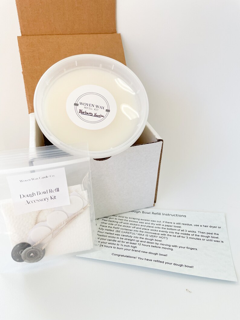 Dough Bowl Candle Refill Kit Etsy