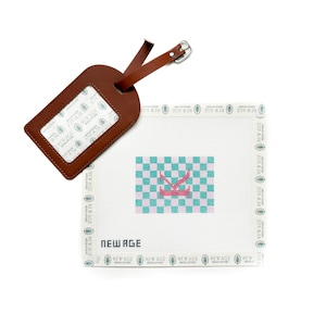 Custom Monogram Needlepoint Kit – 3x2 Design with Self-Finishing Luggage Tag