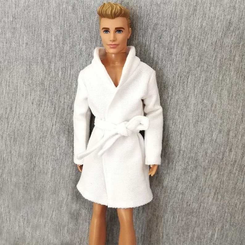 Handmade Doll White Bathrobe Doll Clothes For 12 Dolls image 2