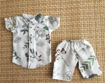 Ensemble chemise et short de poupée faits à la main, vêtements de plage pour poupées de 12 pouces